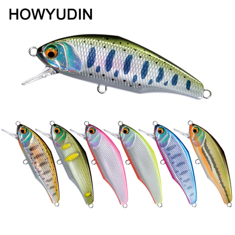 1Pcs Minnow Fishing Lure Small Isca Artificial 3D Eyes Wobbler Leurre Peche Trout Fishing Lures Quality Hard Lure 4.4cm 3g ► Photo 1/6