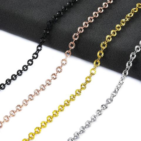 Fashion Stainless Steel Necklace for Men Women Gold/Steel Rolo Link Men's Chain Necklace Wholesale Jewelry Gifts ► Photo 1/2