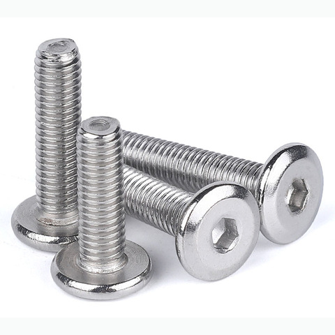 304 Stainless Steel  Inner Hex Screws Flat Bevel Hexagon Socket Machine Screw  Bolt Fastening Nail  M4 M5 M6 M8 M10 ► Photo 1/1