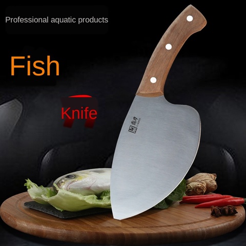 Meat Cleaver Knife, Forged Slaughter Cutting and Slicing Knife Kitchen  Knife Sharp Knife High Carbon Steel Fishing Sharp Cooking Knife Chef Knife