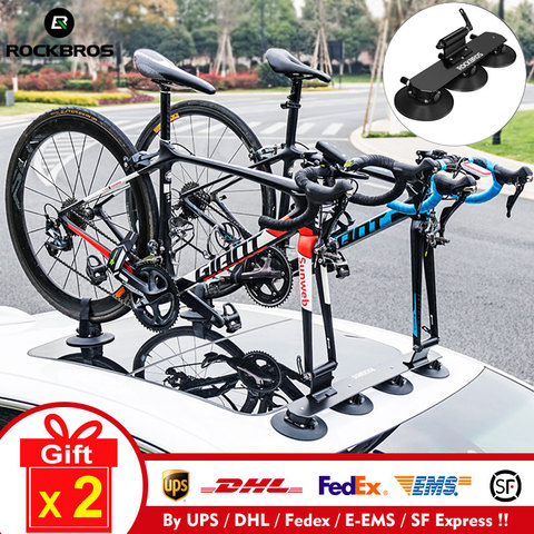 ROCKBROS Car Roof-Top Suction Carrier Bicycle Rack For Mountain MTB Road Bike Hub Quick Install Vacuum Chuck Fixing Accessory ► Photo 1/6