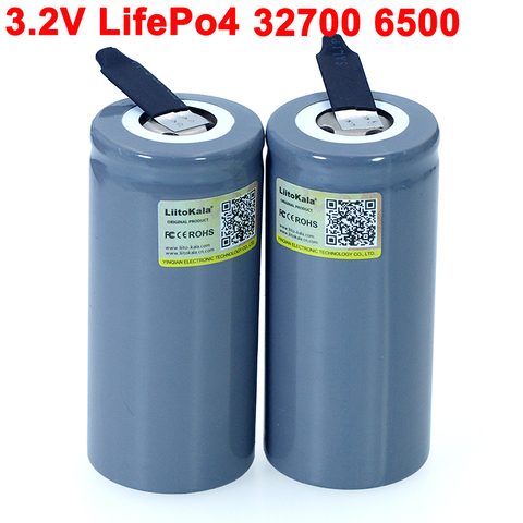 LiitoKala 32700 LiFePO4 3.2V 6500mah 33A 55A welded strip Nickel Sheets For screwdriver battery Electric Bike powered ► Photo 1/5