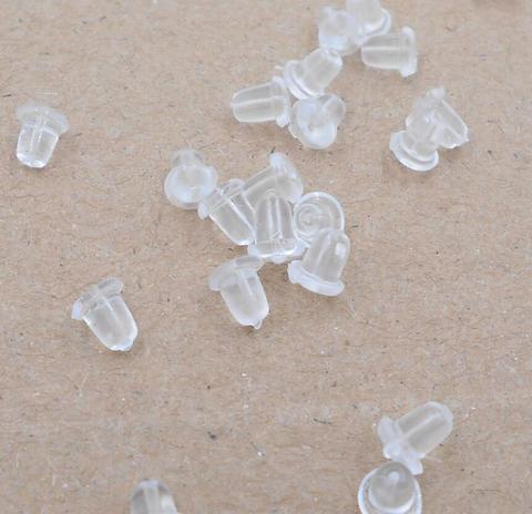 Clear Silicone Earring backs 3.5mm - Ear Clutch - Earnut