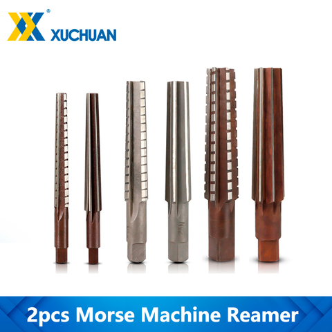 Morse Machine Reamer 2pc Set Hand Reamers Set MT0/MT1/MT2/MT3/MT4 For Milling Finishing Cutter Tool Morse Taper Reamer ► Photo 1/6