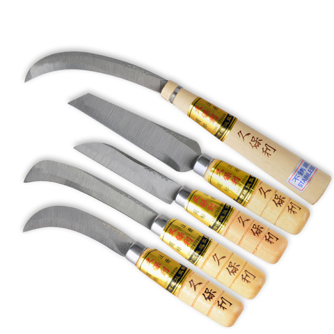 1pc Stainless Steel Fruit Knife With Wooden Handle, Pineapple