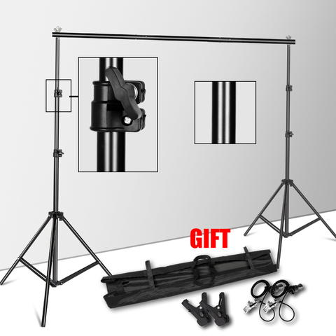 Background Stand Support System Photography Studio Background Holder with Carry Bag for Muslins Backdrops,Paper and Canvas ► Photo 1/5