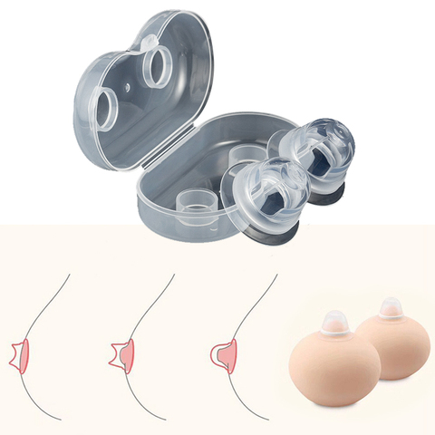 Silicone Nipple Correction Niplette Welnove Nipple Shield Sucker Corrector Flat 2PCS Hot ► Photo 1/5