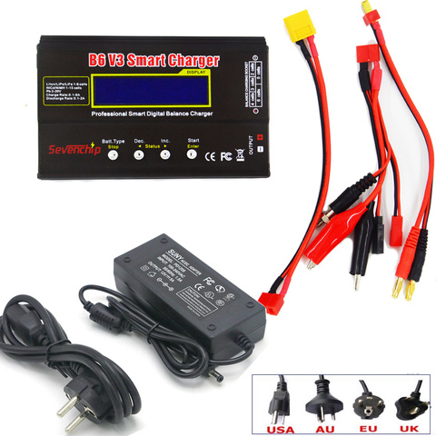 IMAX B6 V3 Digital RC Lipo NiMh Battery Balance Charger+AC POWER 12v 5A Adapter NEW Upgrade For Rc Drone Rc Car ► Photo 1/6