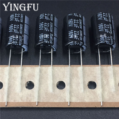 20pcs/Lot 22uF 160V SUNCON(SANYO) FAZ series 10x16mm 160V22uF Low Impedance Aluminum Electrolytic Capacitor ► Photo 1/2