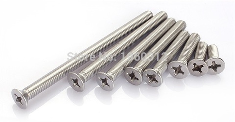 GB819 DIN965 m1 m1.2 m1.4 m1.6 m2 m2.5 m3 m4 m5 stainless steel 304 phillips flat countersunk  head micro machine screw ► Photo 1/5