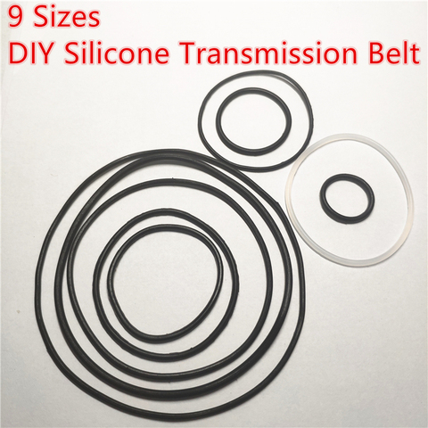 9 Sizes Silicone Rubber Band Pulley Transmission Engine Drive Round Belts Tape DIY Toy Module Car Motor Stretch Droppshipping ► Photo 1/5