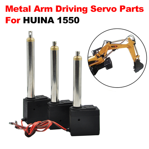 3 Pcs DIY Upgrade Metal Arm Driving Servo Parts For HUINA 1550 RC Crawler Car 15CH 2.4G 1:14 RC Metal Excavator Metal Arm Part ► Photo 1/6