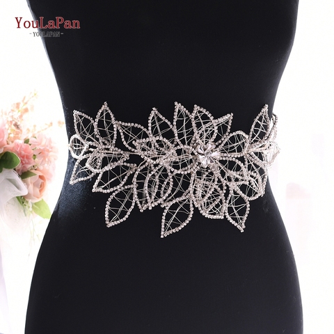 TOPQUEEN SH256-S Sparkle Belt for Dresses Bridal Rinestone Belt Silver Crystal Belt Wedding Belts for Wedding Dresses Belt ► Photo 1/6