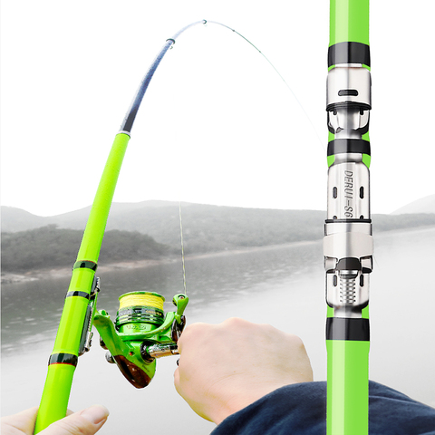 JOSBY 2022 NEW Carbon Fiber Telescopic Carp Pesca Rock Fishing Rod pole Portable Spinning travel ultralight 3.6M 4.5M 5.4M 6.3M ► Photo 1/6
