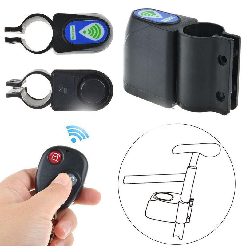 Wireless Alarm Lock Bicycle Bike Security System With Remote Control Anti-Theft