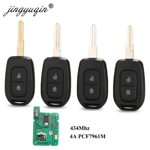 jingyuqin Remote Car Key 433mhz with PCF7961M 4A Chip for Renault Sandero Dacia Logan Lodgy Dokker Duster Trafic Clio4 Master3 ► Photo 1/5