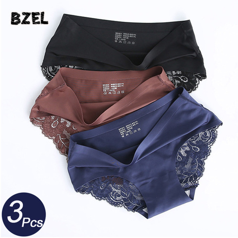 BZEL Ice Silk Panties for Women Girls' Seamless Underwear