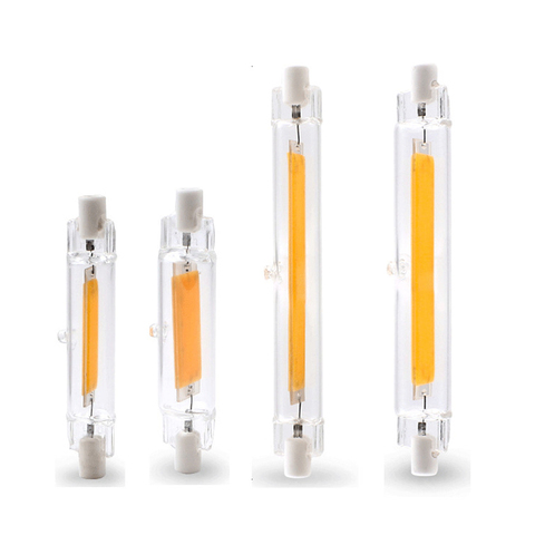 LED R7S Glass Tube COB Bulb 78MM 5W 118MM 13W R7S Corn Lamp J78 J118 Replace Halogen Light 50W 100W AC 220V 230V Lampadas ► Photo 1/4