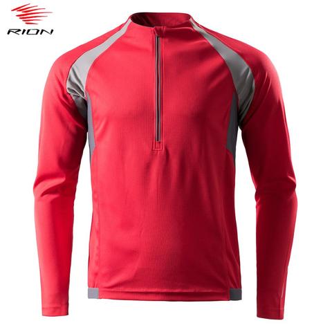 RION Men Long Sleeves Cycling Jersey Road Bike Tops MTB Jersey Spring Winter Mountain Bicycle Jersey Ciclismo Maillot ► Photo 1/6