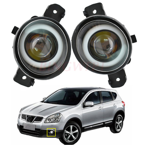 2PCS For N-ISSAN QASHQAI / QASHQAI +2 (J10, JJ10) 2007-2012 Car H11 3000LM LED Fog Light Angel Eye Daytime Running Light DRL 12V ► Photo 1/6