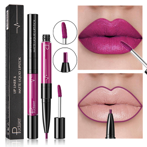 New 16 Color Liquid Lipstick Matte Red Lips Makeup Waterproof Lipstick Long Lasting Nude Purple Lip Liner Pencil Matt Lip Gloss ► Photo 1/6