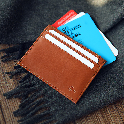 LANSPACE genuine leather card holder  casual card id holders famous brand coin purses holders ► Photo 1/5