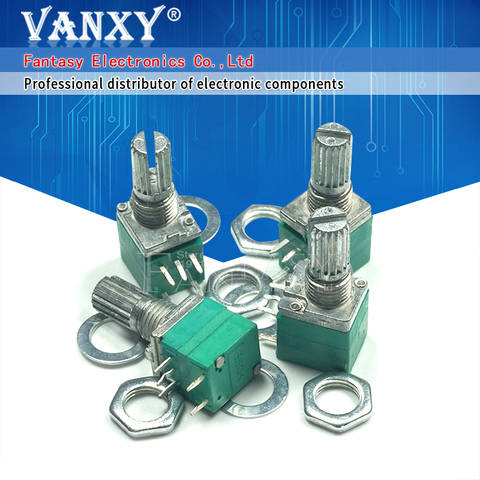 5pcs RV097NS 5K 10K 20K 50K 100K 500K with a switch audio 5pin shaft 15mm  amplifier sealing potentiometer ► Photo 1/6