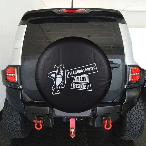 Universal PVC Leather Spare Tire Wheel Cover Case Protector Bag Pouch For Nissan Patrol SAFARI GRX Ford Ecosport Troller ► Photo 1/6