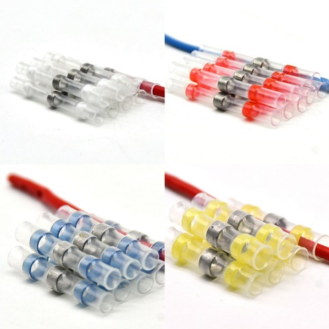 10 PCS 4 Sizes Heat Shrink Connect Terminals Waterproof Solder Sleeve Tube Electrical Wire Insulated Butt Connectors Kit ► Photo 1/6