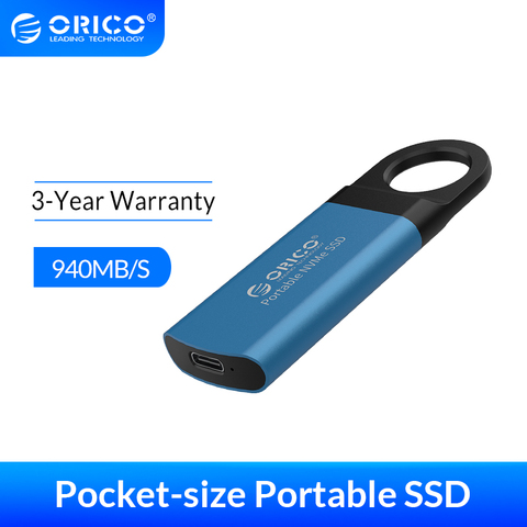 ORICO Mini External SSD M2 NVME Hard Drive 1TB 128GB 512GB M.2 NVME Portable SSD USB-C Type- C 940MB/s Solid State Drive GV100 ► Photo 1/6