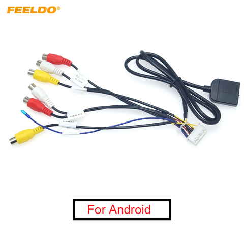 FEELDO 1PC 20-pin Extended Interface RCA AUX-IN/OUT Cable With SIM Slot For Android Head Unit Stereo #CT6345 ► Photo 1/5