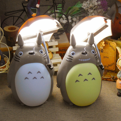 Cartoon Umbrella Style Totoro Night Light LED Bedside Nightlights USB powered Children Birthday Gift Room Decor Book light ► Photo 1/6