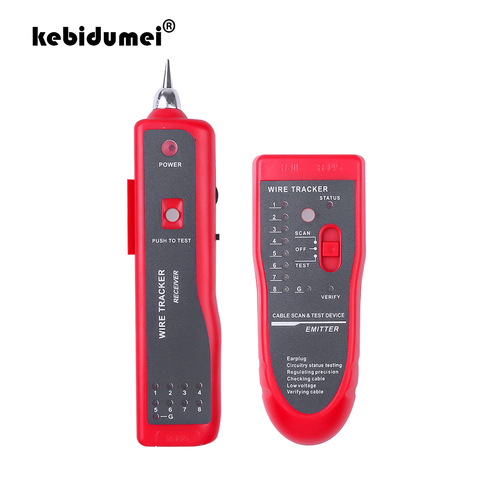 kebidumei Ethernet LAN Network Cable Tester RJ11 RJ45 Cat5 Cat6 Telephone Wire Tracker Tracer Toner  Detector Line Finder ► Photo 1/6