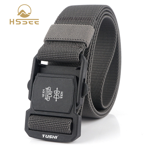 HSSEE Official Genuine Mens Jeans Elastic Belt Tough ABS Resin Buckle High Quality Elastic Fiber Unisex Outdoor Sports Waistband ► Photo 1/6