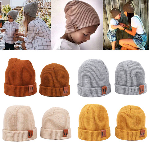 9 Colors S/L Baby Hat for Boy Warm Baby Winter Hat for Kids Beanie Knit Children Hats for Girls Boys Baby Cap Newborn Hat 1PC ► Photo 1/6