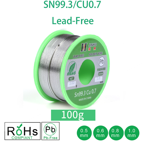 100g Lead-free Solder Wire 0.5-1.0mm Unleaded Lead Free Rosin Core for Electrical Solder RoHs ► Photo 1/6