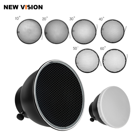 7inch 18cm Standard Reflector Diffuser with Honeycomb Grid for Universa Mount Studio Light Strobe Flash K-150A K-180A E250 E300 ► Photo 1/6