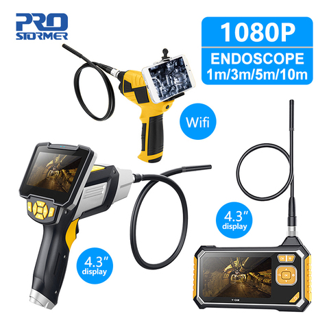 PROSTORMER 4.3 inch Industrial Endoscope 1080P Inspection Camera for Auto Repair Tool Snake Hard Handheld Wifi Endoscope Android ► Photo 1/1