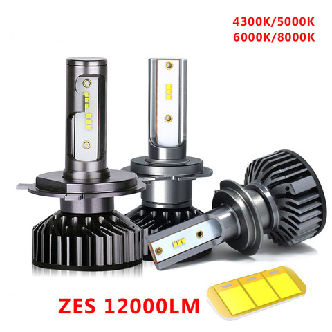 Mini Canbus ZES  12000LM H4 H7 LED Car Headlight 3000K 6000K 12V Lamp H3 H1 9005 9006 HB4  H11 LED Auto Fog light Bulb ► Photo 1/6