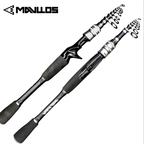 Mavllos Ultra Short Carbon Telescopic Fishing Rod 1.68M 1.98m 2.28m 2.58m 2.88m  Fast Action Ultralight Carp Surf Spinning Rod ► Photo 1/6