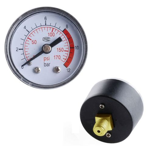 Air Compressor Pneumatic Hydraulic Fluid Pressure Gauge 0-12Bar / 0-170PSI X7YF ► Photo 1/6