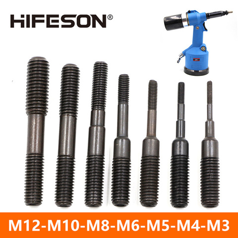 HIFESON M3 M4 M5 M6 M8 M10 M12 Pull Rod for Pneumatic Automatic Rivet Nut Gun Adapter Head Nut Riveter Tool Accessories ► Photo 1/6