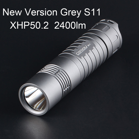 LED Flashlight Convoy S11 with XHP50.2 Tactical Torch Flash Light 26650 18650 Portable Linterna Camping Fishing Lamp Work Light ► Photo 1/6