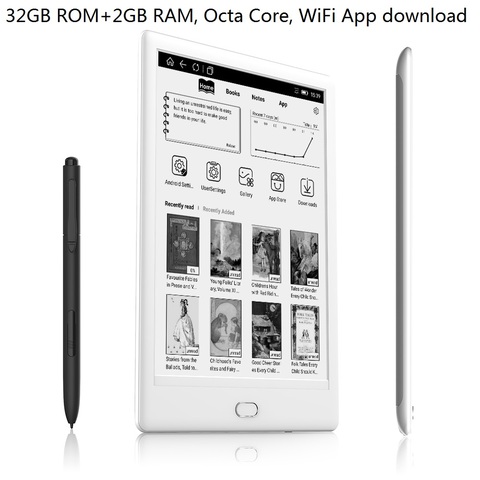 WiFi 32GB e-Book Reader 7.8 inch Dual Touch 300PPI HD Screen E ink audio Reader Octa-core android E Reader With Pen+earphone ► Photo 1/6
