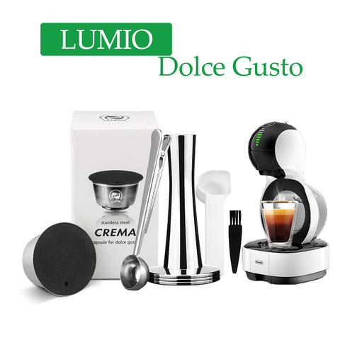 Reusable Coffee Capsule Crema for Dolce Gusto Coffee Filter Stainless Steel Refill Pod for LUMIO Coffee Maker Machine Tamper ► Photo 1/6