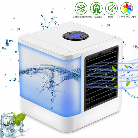 Mini Air Conditioner Air Cooler Fan 7 Colors Light USB Portable Air Conditioner 3 Gear Personal Space Air Cooling Fan For Home ► Photo 1/6