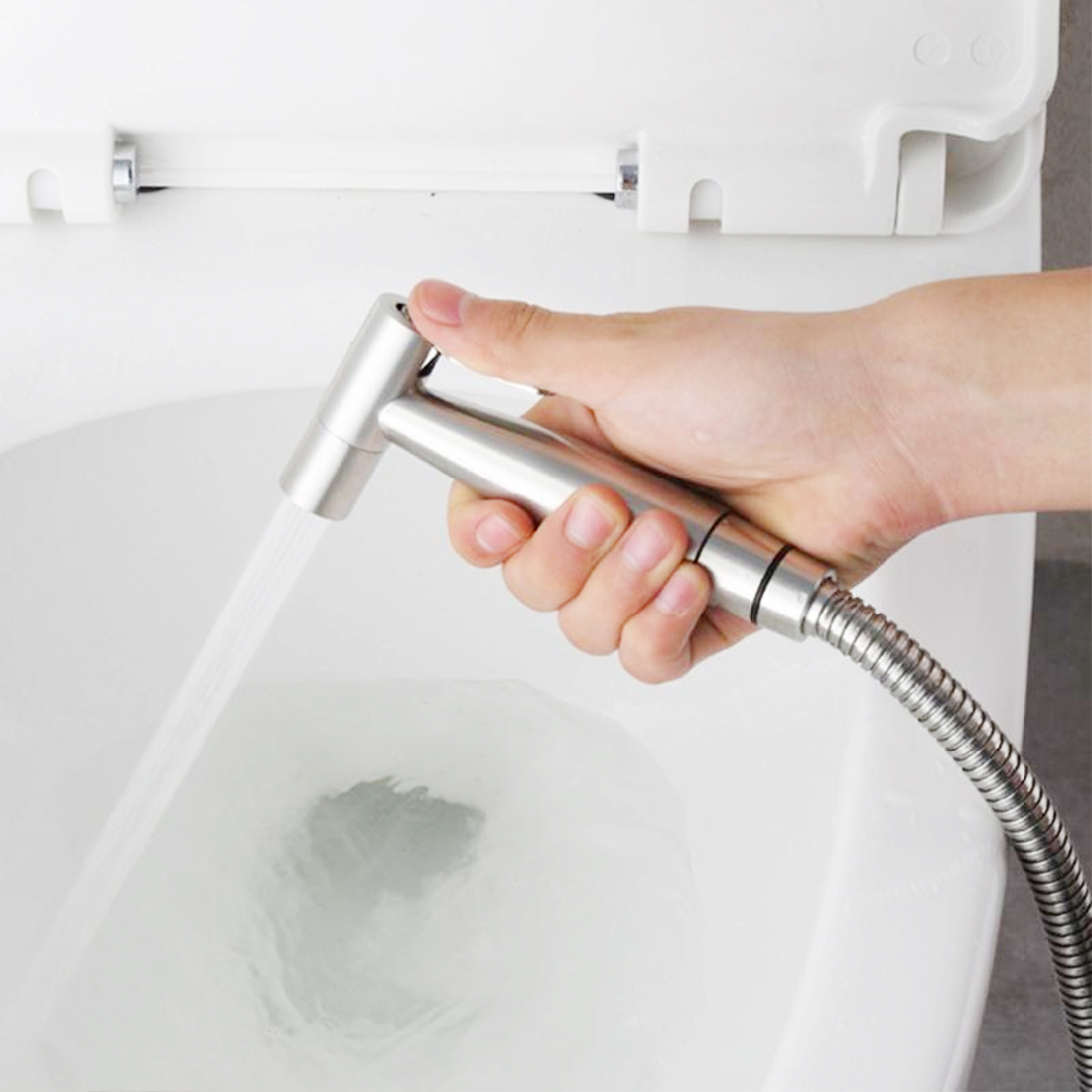 Bathroom Sink Faucet Handheld Shower Head Toilet Bidet Sprayer Adapter Hose  S 