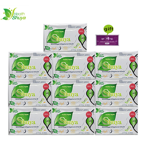 10Packs Shuya Anion Santitary Napkin Women Menstrual Pads Panty Liners for Daily Use  Health Care pads daily Sanitary Towel ► Photo 1/6