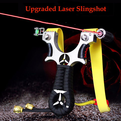 Toparchery Stainless Steel Slingshot With Rubber Band Laser Slingshot For Hunting Powerful Slingshot Catapult Target Shooting ► Photo 1/6