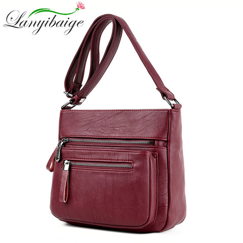 Women's Designer Luxury Handbag 2022 Fashion High quality Soft Leather bags Women Handbags Multi-pocket Shoulder Messenger Bag ► Photo 1/6